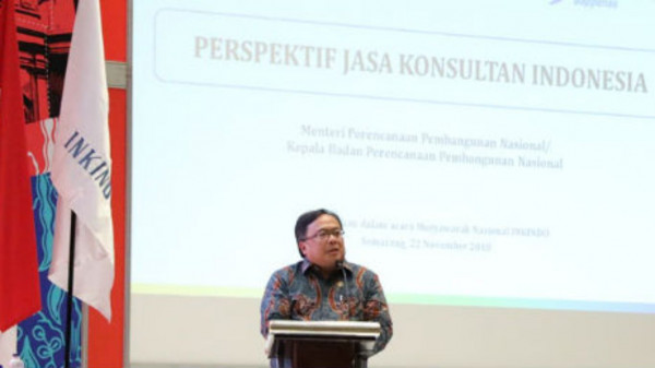 Menteri Bambang Brodjonegoro Dorong Jasa Konsultan Non Konstruksi Wujudkan Indonesia Negara Maju